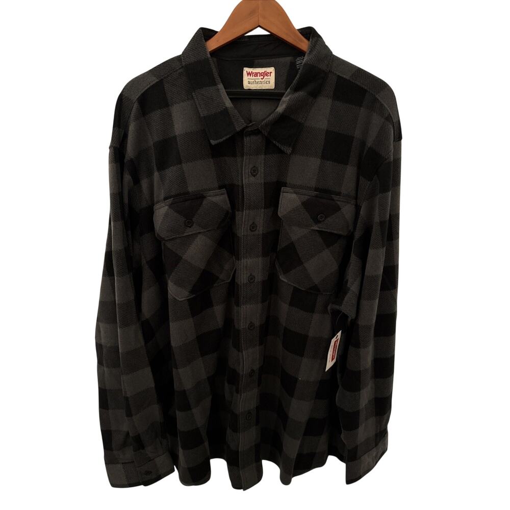 Wrangler Men Long Sleeve Graphite Fleece - Size 3XL New with Tags